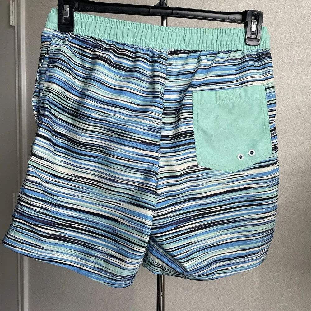 American Eagle‎ Swim Trunks Mens (S) Mesh lining Dot Stripes Print Drawstring